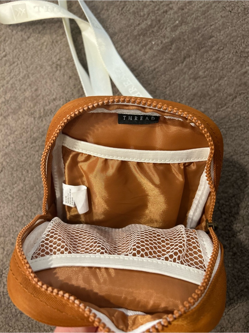 Thread Wallets Cross Body Bag- Tan - Picture 6 of 9